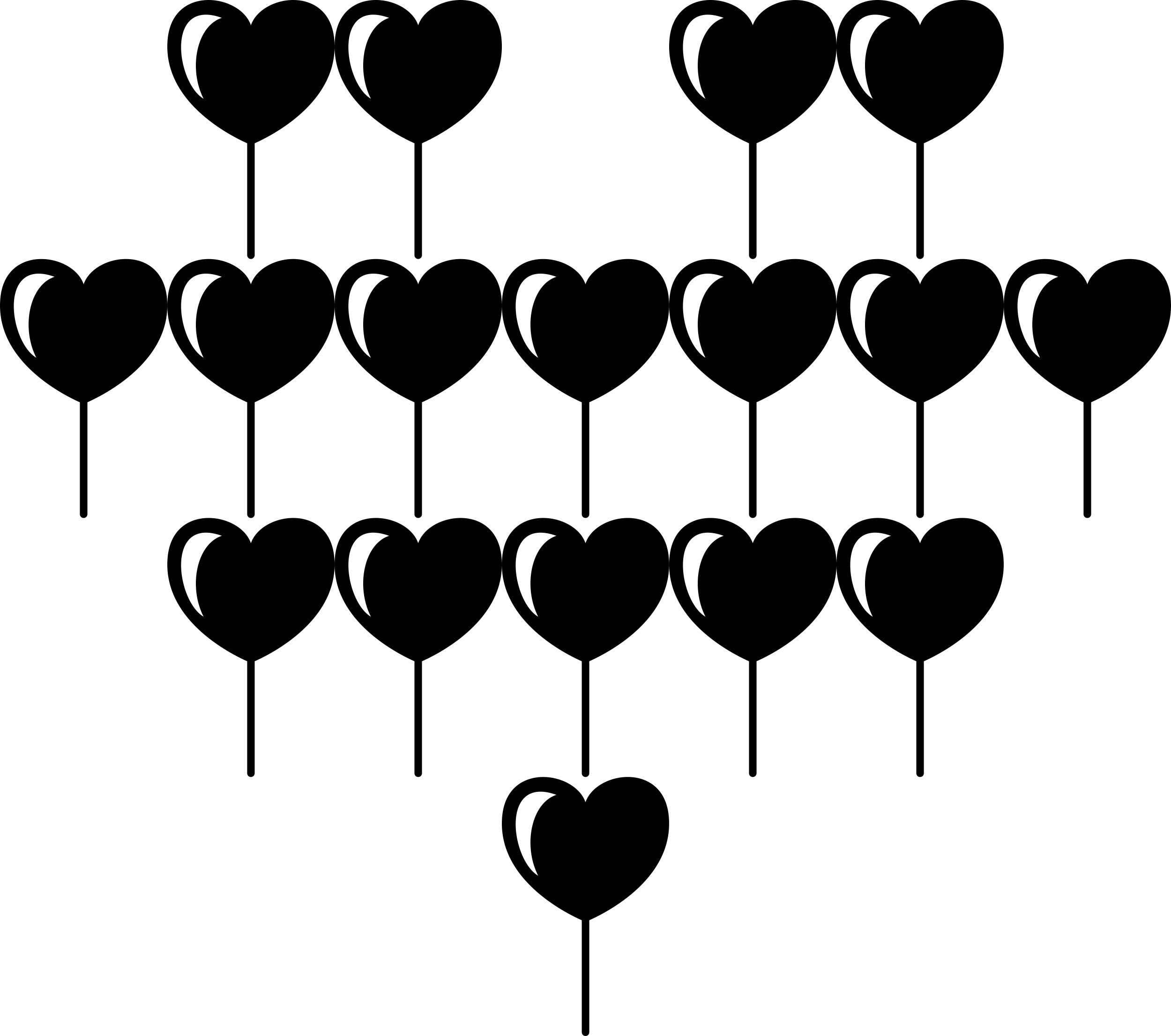 Attractive Heart Balloon Of Multiple Hearts Balloons Contour Svg Vector Free Vectors